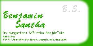 benjamin santha business card